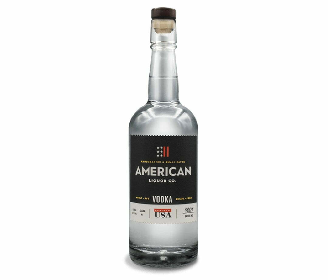 A bottle of American Liquor Co. Vodka