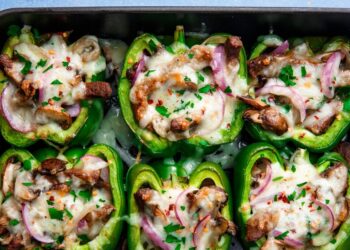 Delicious Philly Steak Stuffed Peppers Recipe