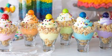 Ramadan ice cream path he Rainbow dessert
