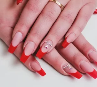 10 Best Red French Tip Nails Ideas for Your Next Project 2