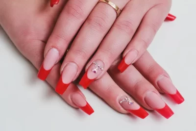 10 Best Red French Tip Nails Ideas for Your Next Project 1