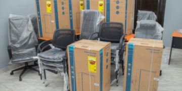 GCNet presents 450 laptops to support GRA-Domestic Tax Field Revenue Mobilization