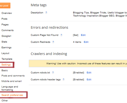 What are the Best SEO Settings for a Blogger?