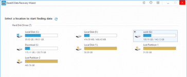 select disk storage location to recover deleted files from emptied recycle bin