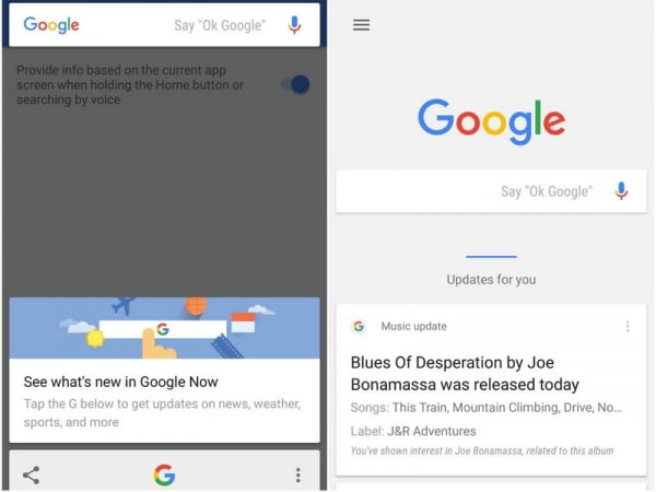 Google Now and Now on Tap Google Now and Now on Tap