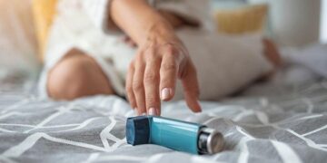 Asthma Sounds In The Lungs of Breathing