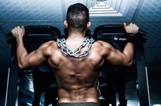man, pull, self, black, bar, chains, shoulder, Muscle, Gym, Training