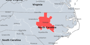 Area Code 919, NC – US, Map