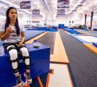 Gymnast Samantha Cerio Walks Down the Aisle After Breaking Both Knees in Horrific Injury 4